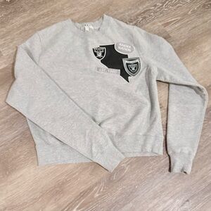 WEAR | Raiders Nation | Las Vegas | Gray Crewneck Sweatshirt | Embroidered | SM